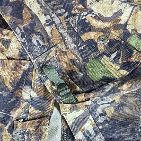 Mossy Oak Forest Floor Camo Hunting Cargo Pants Large Adj Waist Tie Ankle USA - Picture 4 of 11